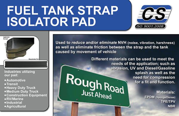Fuel Tank Strap Isolator Pad
