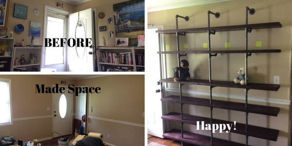 Before, Made Space. Happy!