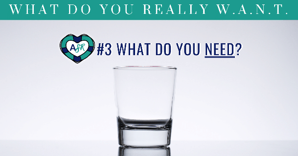 What Do You Really W.A.N.T.? Question 3- What Do You NEED?🥛