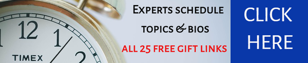 Link for Experts Schedule, Topics and ALL Gift Links Here