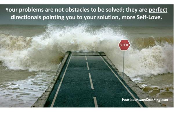 Problems are not obstacles to be solved...