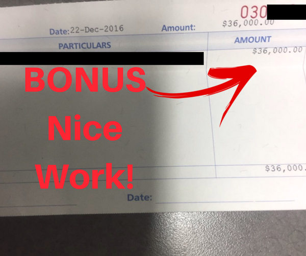 Client's Bonus Check