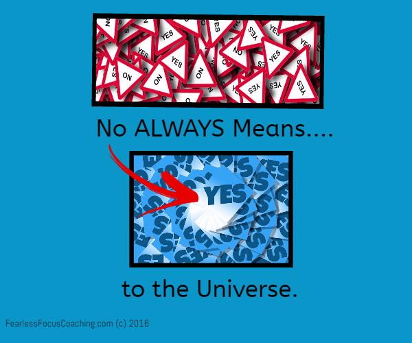 No Always Means Yes to the Universe