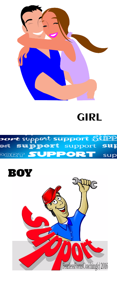 Girl Support Boy Support