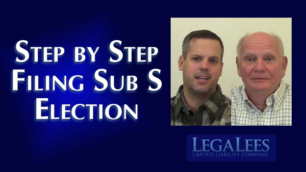 Video Step by Step Filing Sub S Election