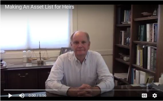 Making an Asset List for Heirs