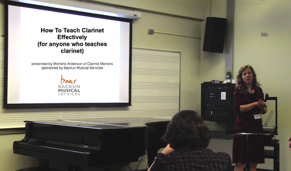 Link to recording of Michelle's lecture on How To Teach Clarinet More Effectively