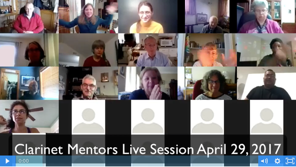 Link to Clarinet Mentors Live Training April 29