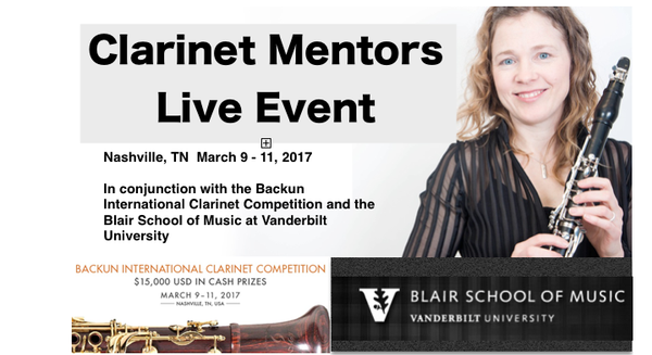 details for Clarinet Mentors Live Event