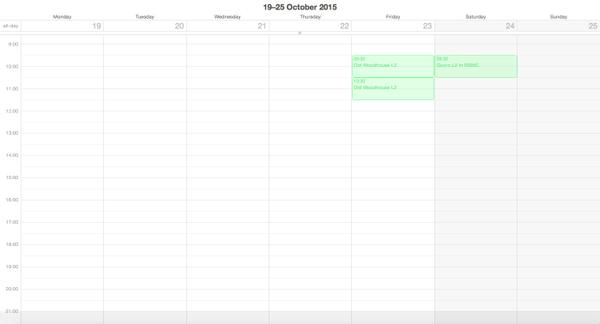 The Week's Classes