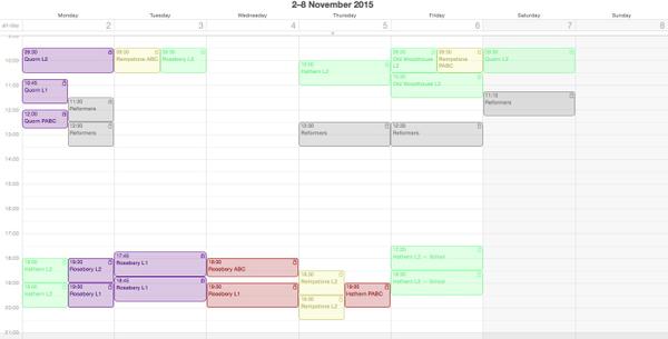 The Week's Classes