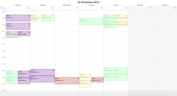 The Week's Classes