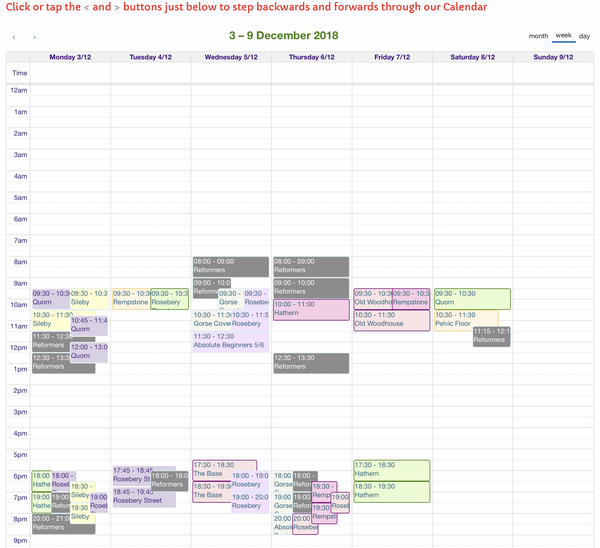 Click to see Calendar