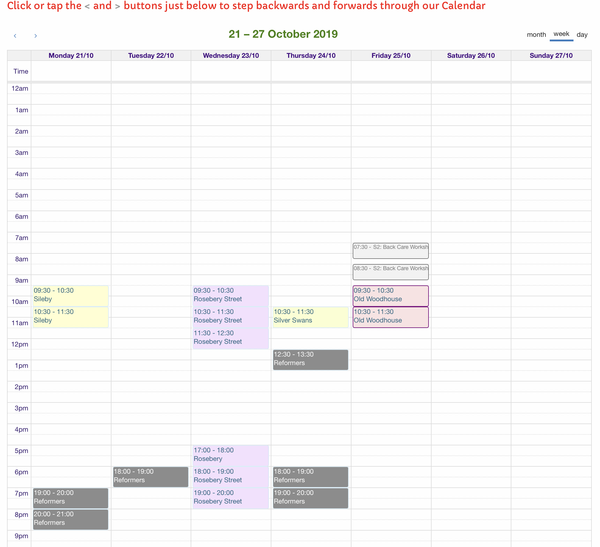Click to see Calendar