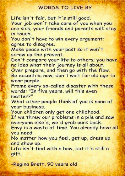 Words to live by image