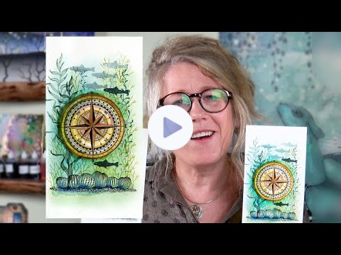 The Compass Under the Sea - A Lavinia Stamps Tutorial