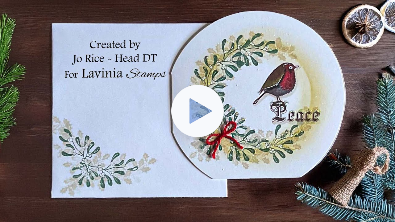 Bobby under The Mistletoe by Jo Rice - a Lavinia Stamps Tutorial