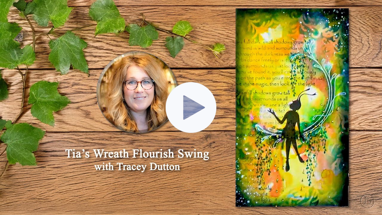 Tia's Wreath Flourish Swing - A Lavinia Stamps Tutorial with Tracey Dutton
