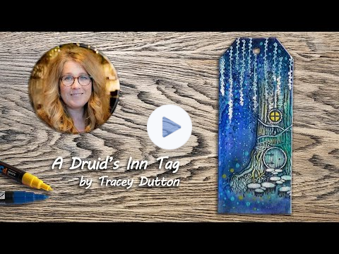 Druid's Inn Watercolour Tag with Tracey Dutton - A Lavinia Stamps Tutorial