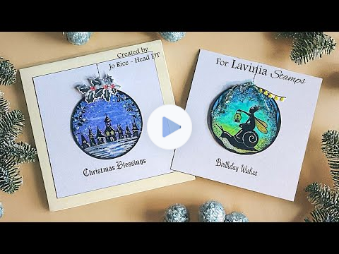 Bauble Insert Card Design by Jo Rice - A Lavinia Stamps Tutorial