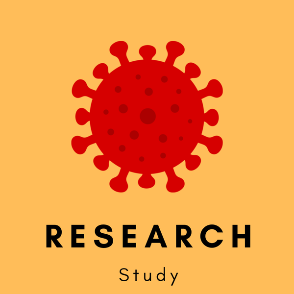 A red virus on yellow background. Text: Research Study