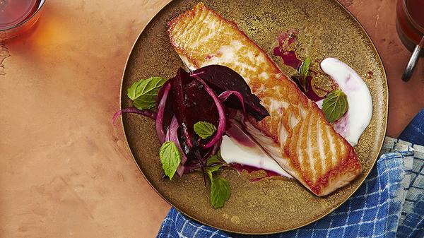 Salmon and beets
