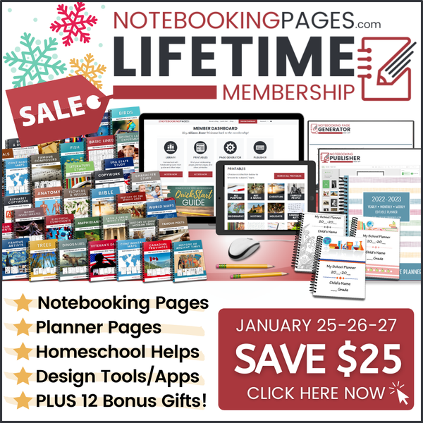 Notebooking Pages Lifetime Membership Sale