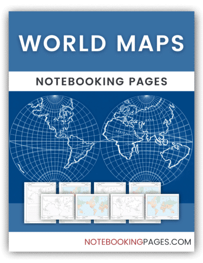 World Maps from Notebooking Pages