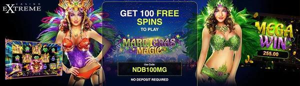 Extreme - 100 Spins on Mardi Gras Magic