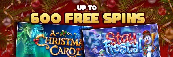 600 Free Christmas Spins