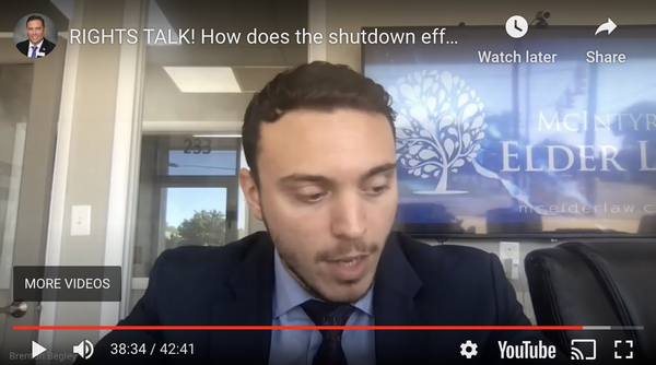 RIGHTS TALK! How does the shutdown effect your rights and your estate?