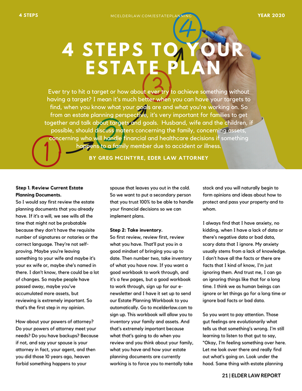 4 Steps To Your Estate Plan - Page 1