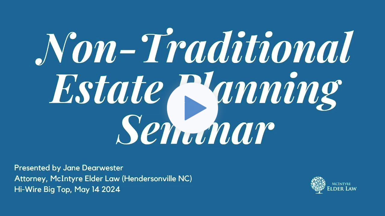 Non-Traditional Family Estate Planning Webinar