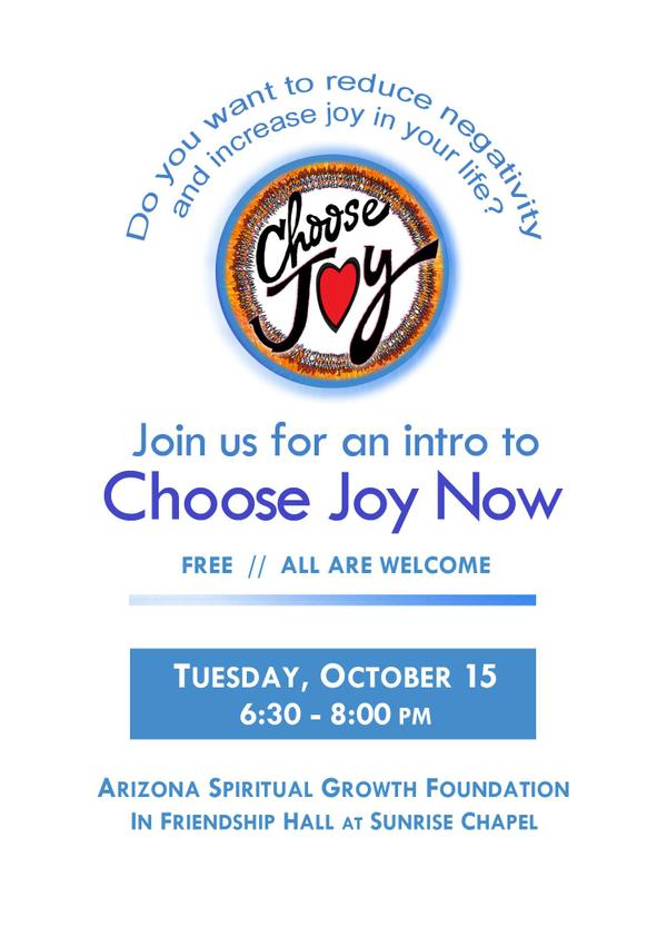 Choose Joy workshop invitation cover