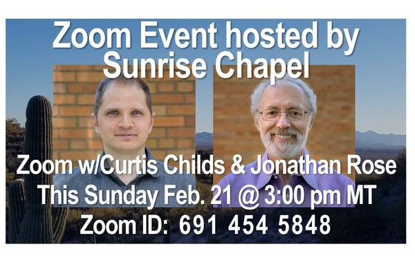 Zoom event with Curtis and Jonathan