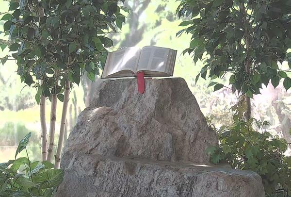 The open Word on the rock in the Chapel bay window