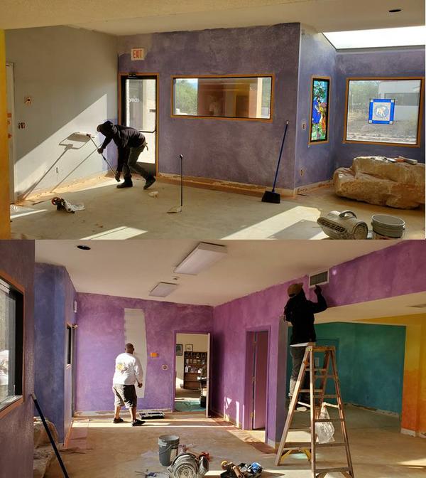 Children's Chapel repainting in progress