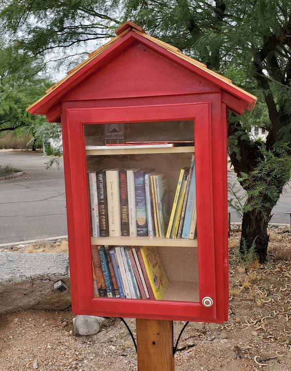 Little Free Library at Sunrise Chapel stocked