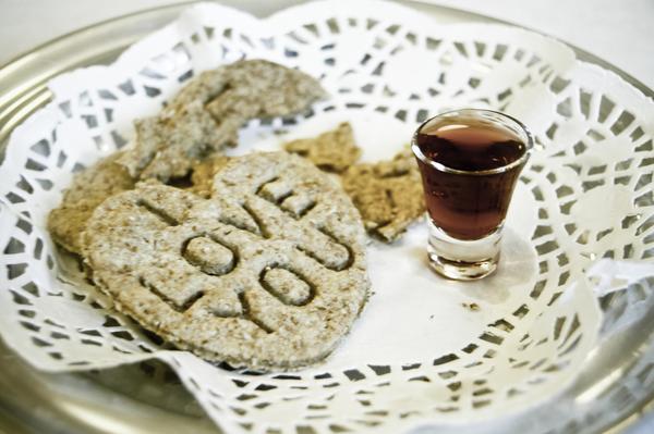 Holy Supper bread and wine 