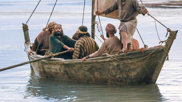 disciples in a fishing boat