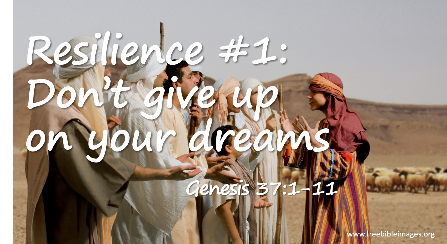 Young Joseph shares his dream with his brothers. Photo by www.freebibleimages.org