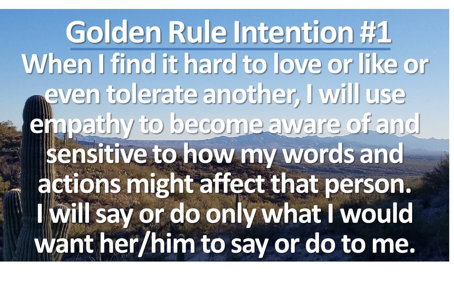 Golden Rule sermon series intention #1