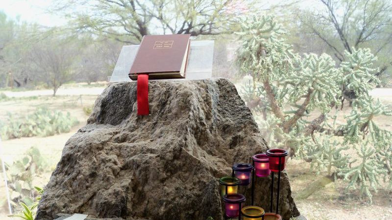 The Word on the Sunrise Chapel altar