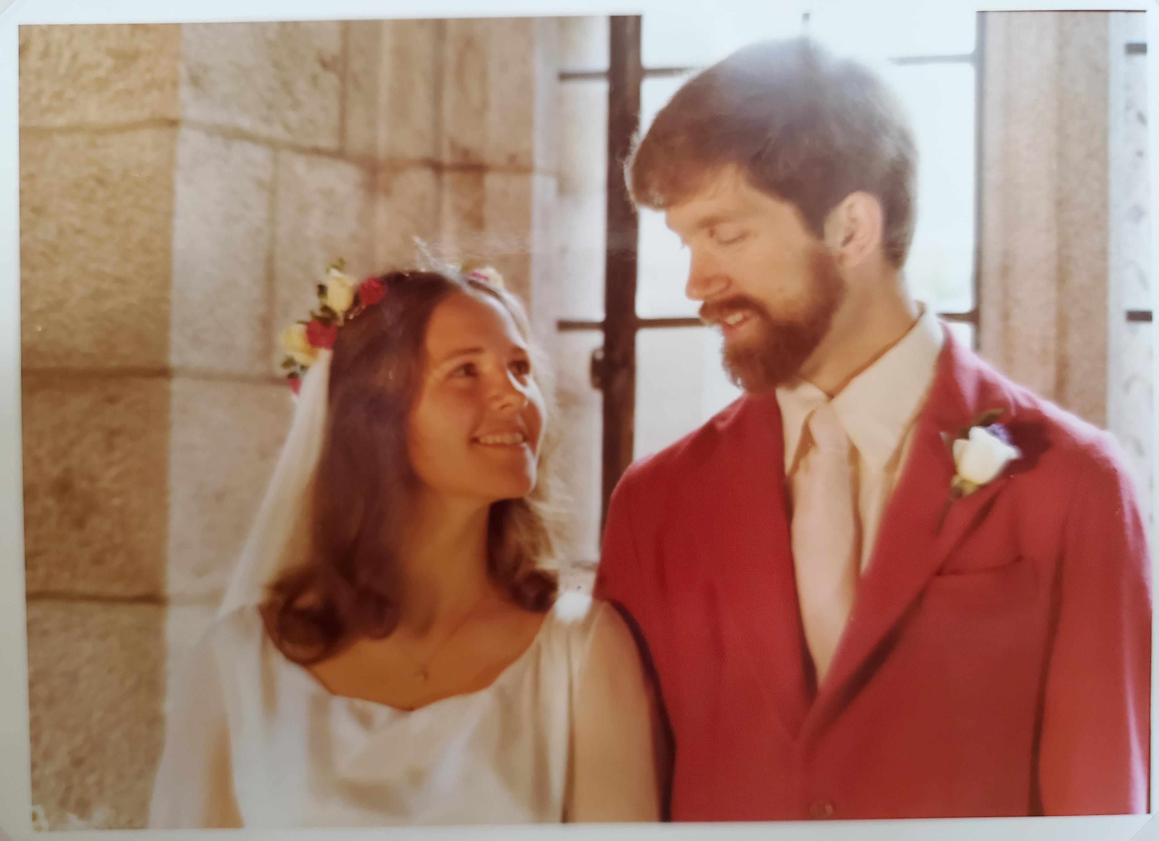 Nathan and Elise - wedding day 1980 Bryn Athyn Cathedral