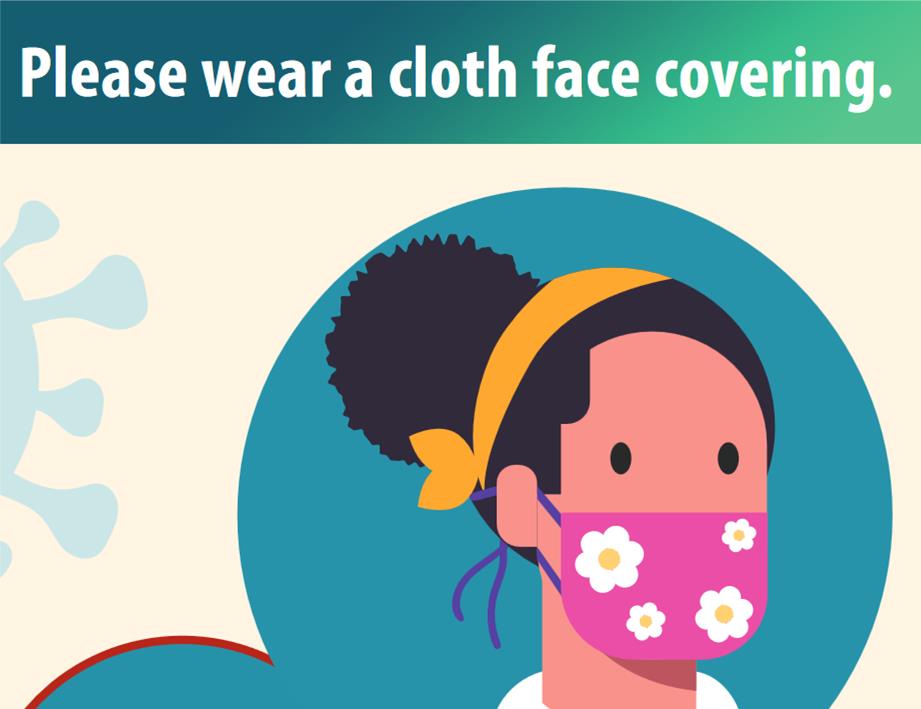 Face covering graphic from the CDC