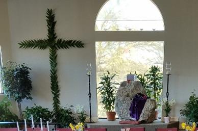 Good Friday chancel decorations