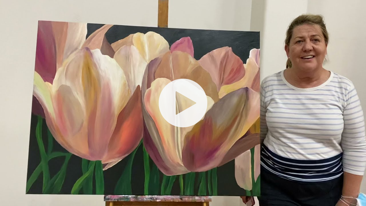 Learning to paint form & having a structure key to these blooming beautiful results