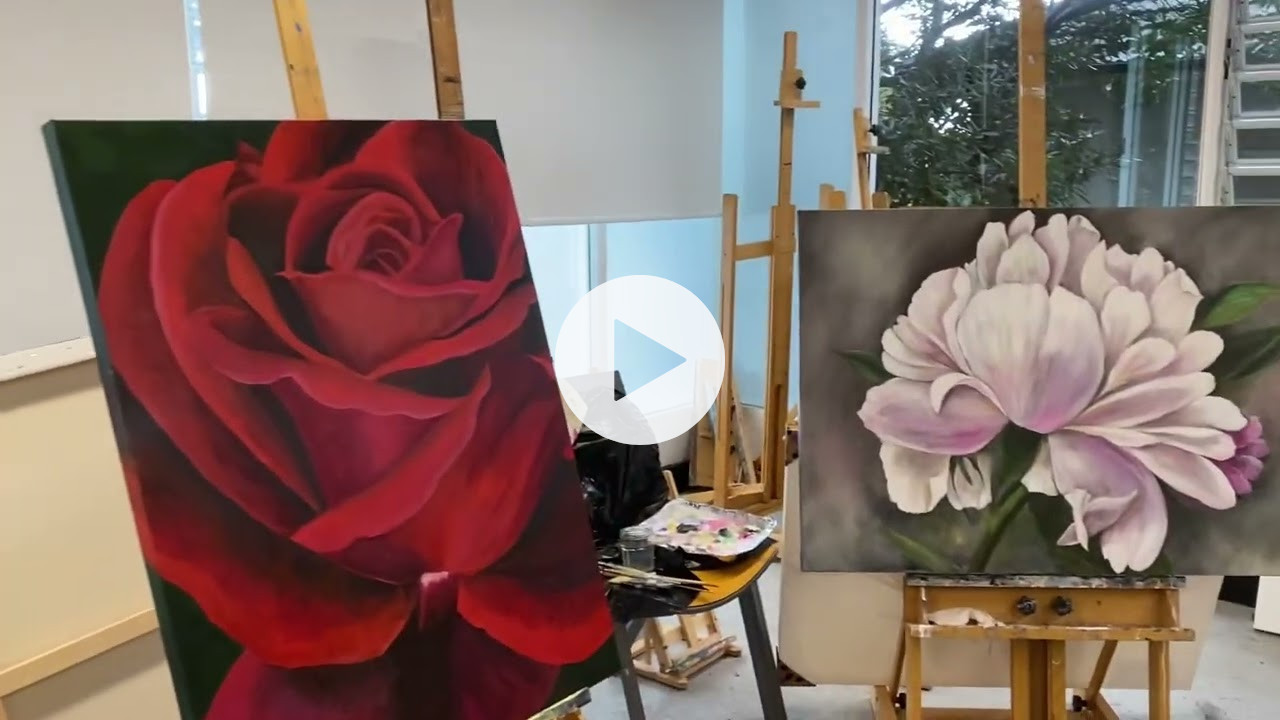 Blooms Sydney Blooms Workshop first paintings nearly finished
