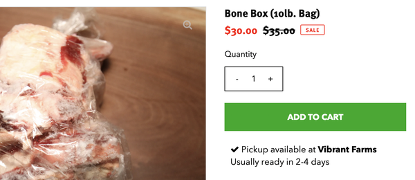 bulk bones box grass fed organic beef 