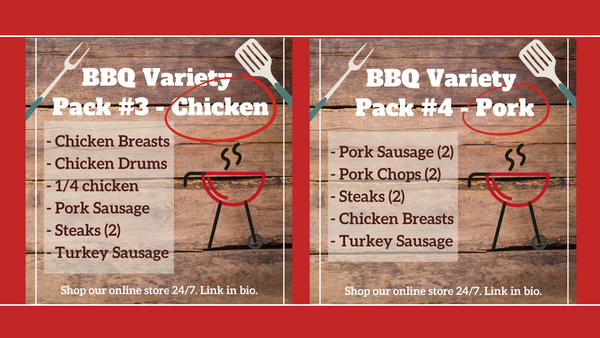 Chicken and Pork bbq packs 